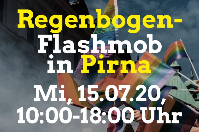 Rainbow Flash in der Pirnaer Altstadt am 15.07.2020